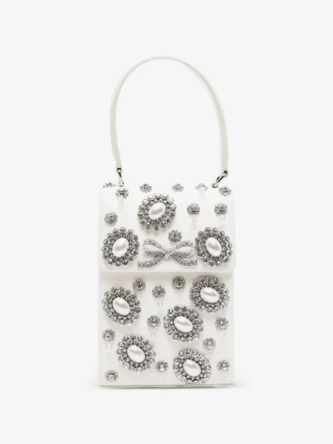 Self-Portrait bow-embellished tote bag
