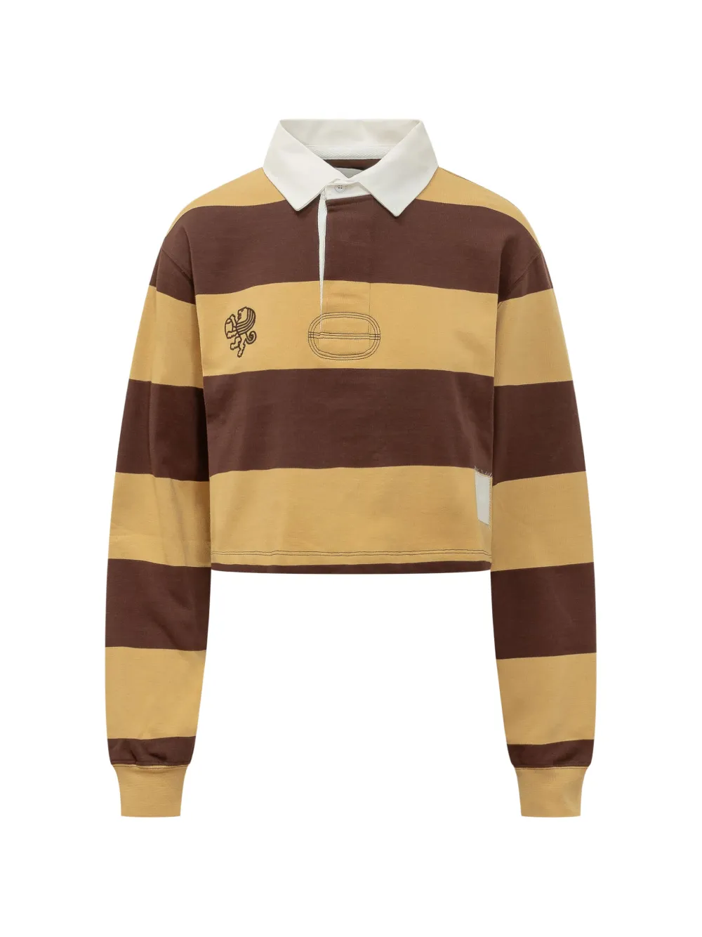 WOC striped liverpool polo - Marrone