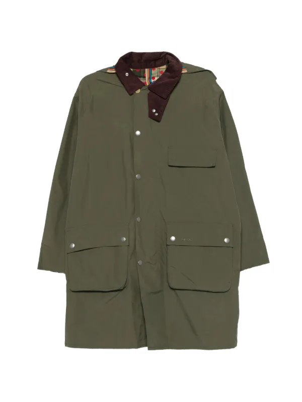 Barbour x Paul Smith Corduroy Collar Coat | Green | FARFETCH