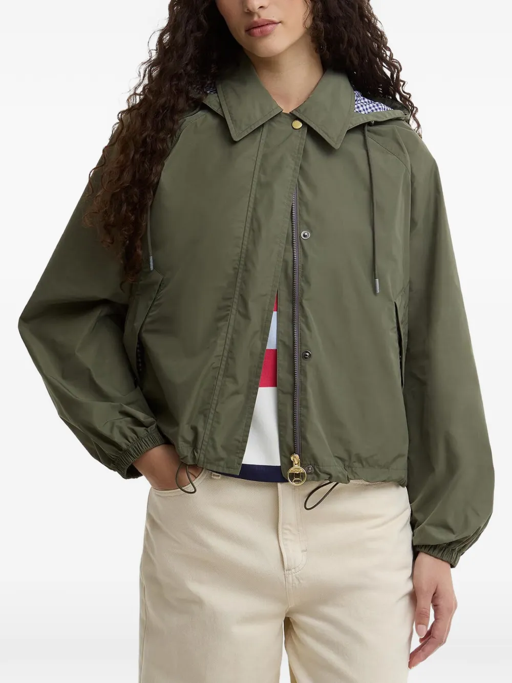 Barbour x Paul Smith jack met capuchon Groen