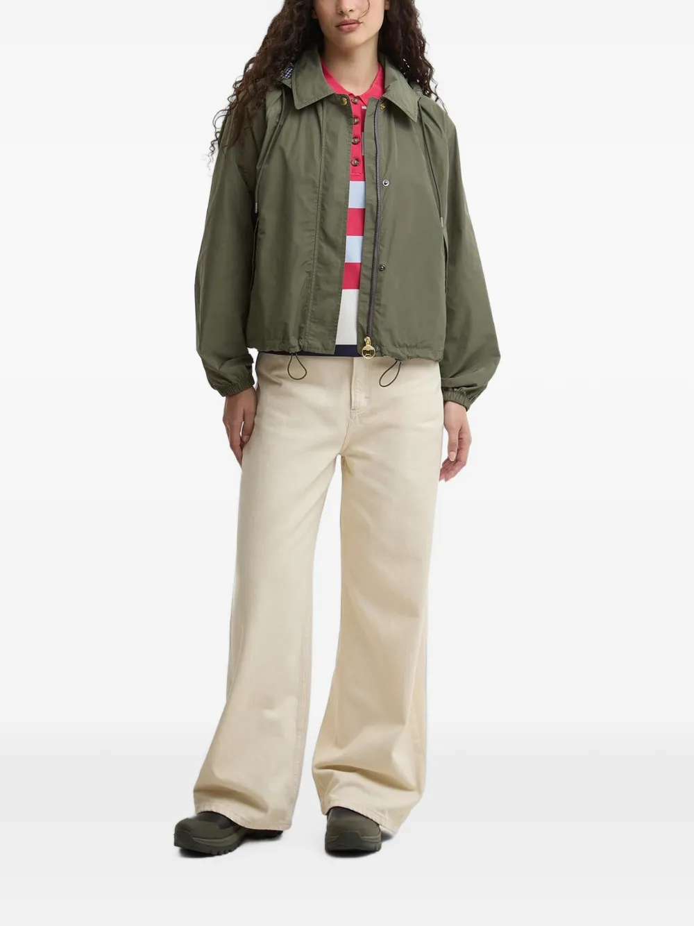 Barbour x Paul Smith jack met capuchon Groen
