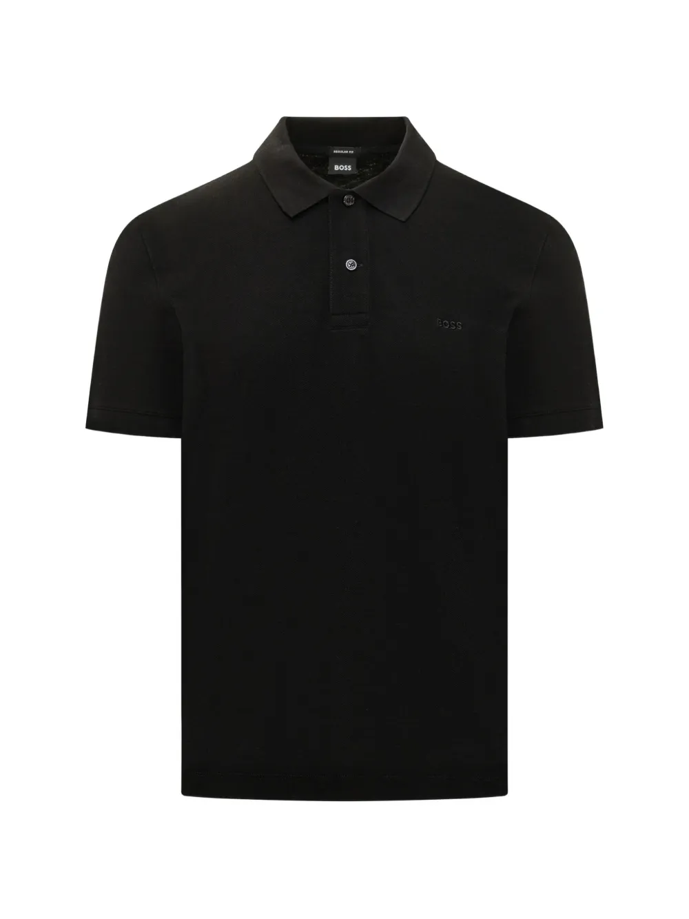 BOSS buttoned pallas t-shirt – Black