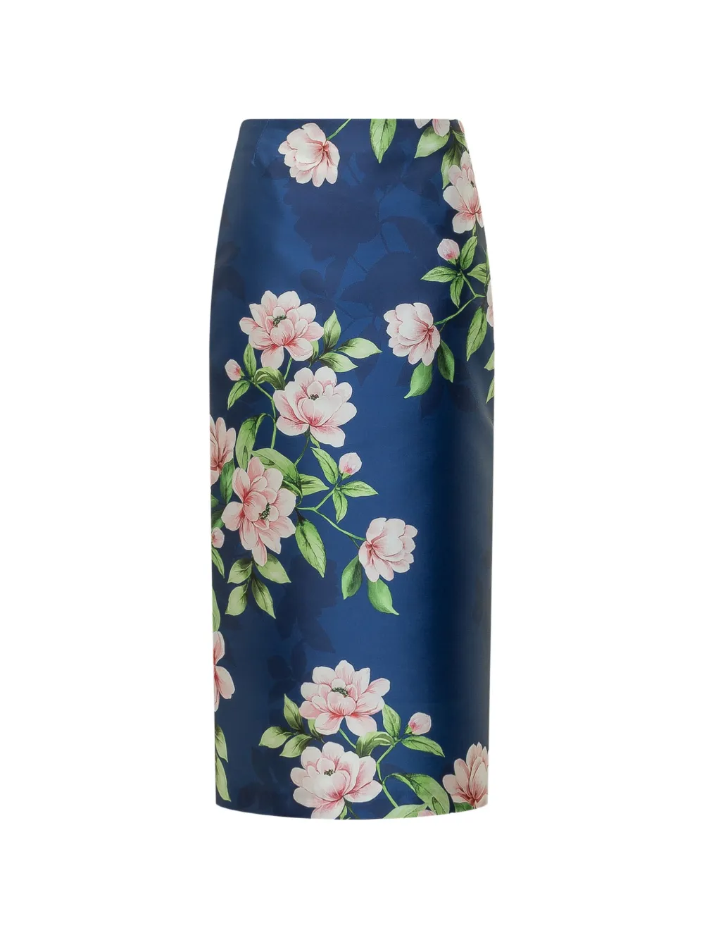 Lunatica Milano floral pencil skirt - Blu