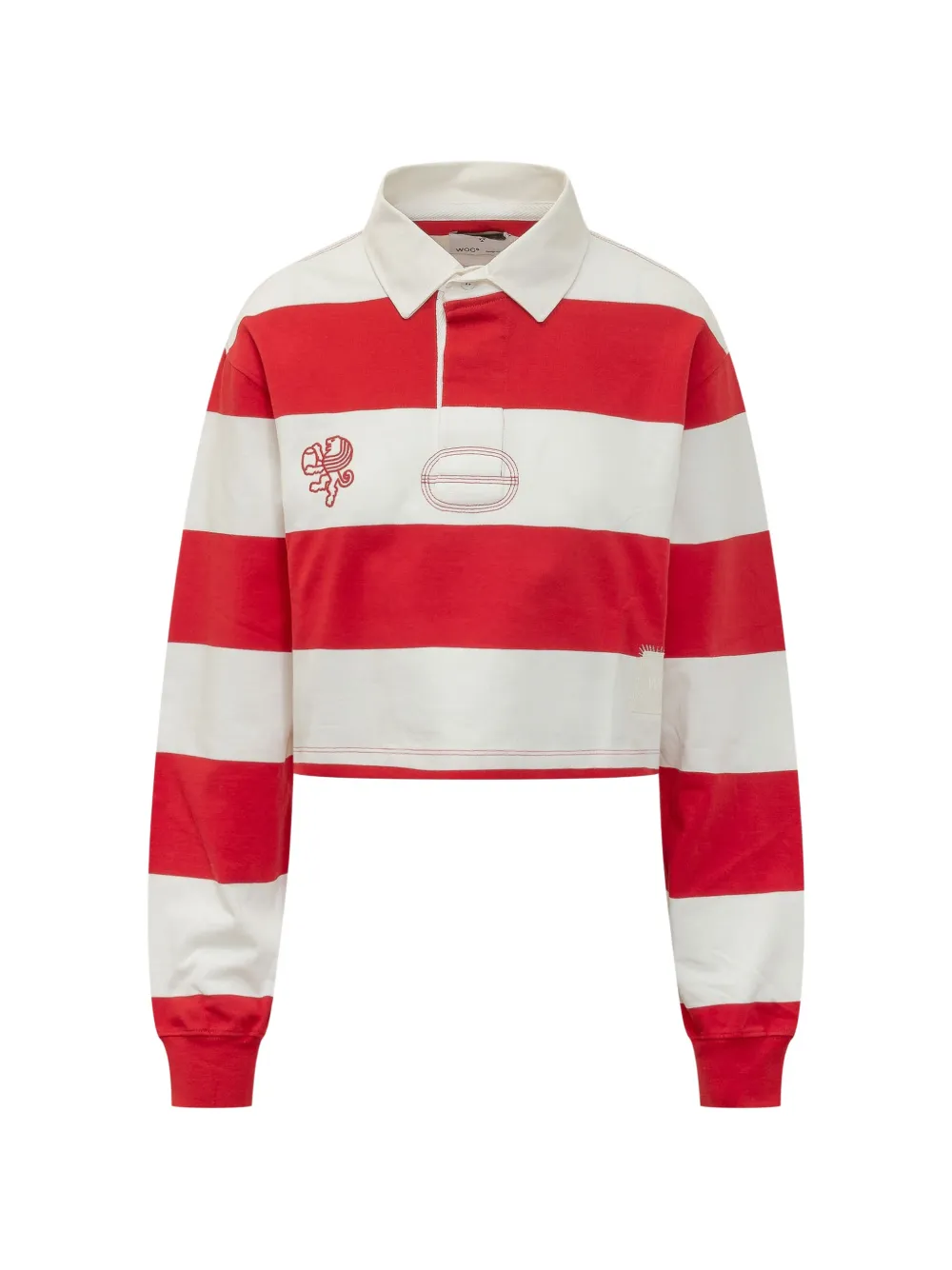 WOC striped polo - Rosso