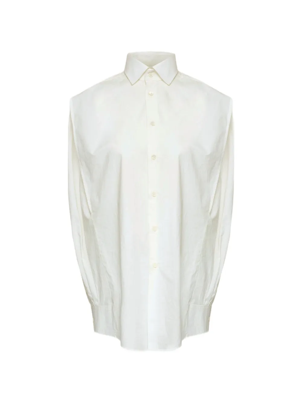MM6 Maison Margiela cape-style button-up shirt - Weiß
