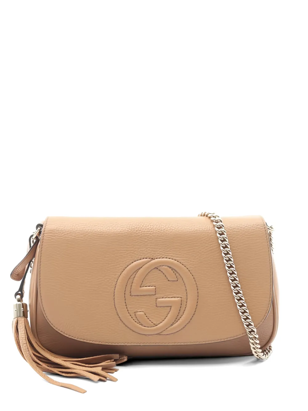 Gucci Pre-Owned interlocking G chain leather shoulder bag - Toni neutri
