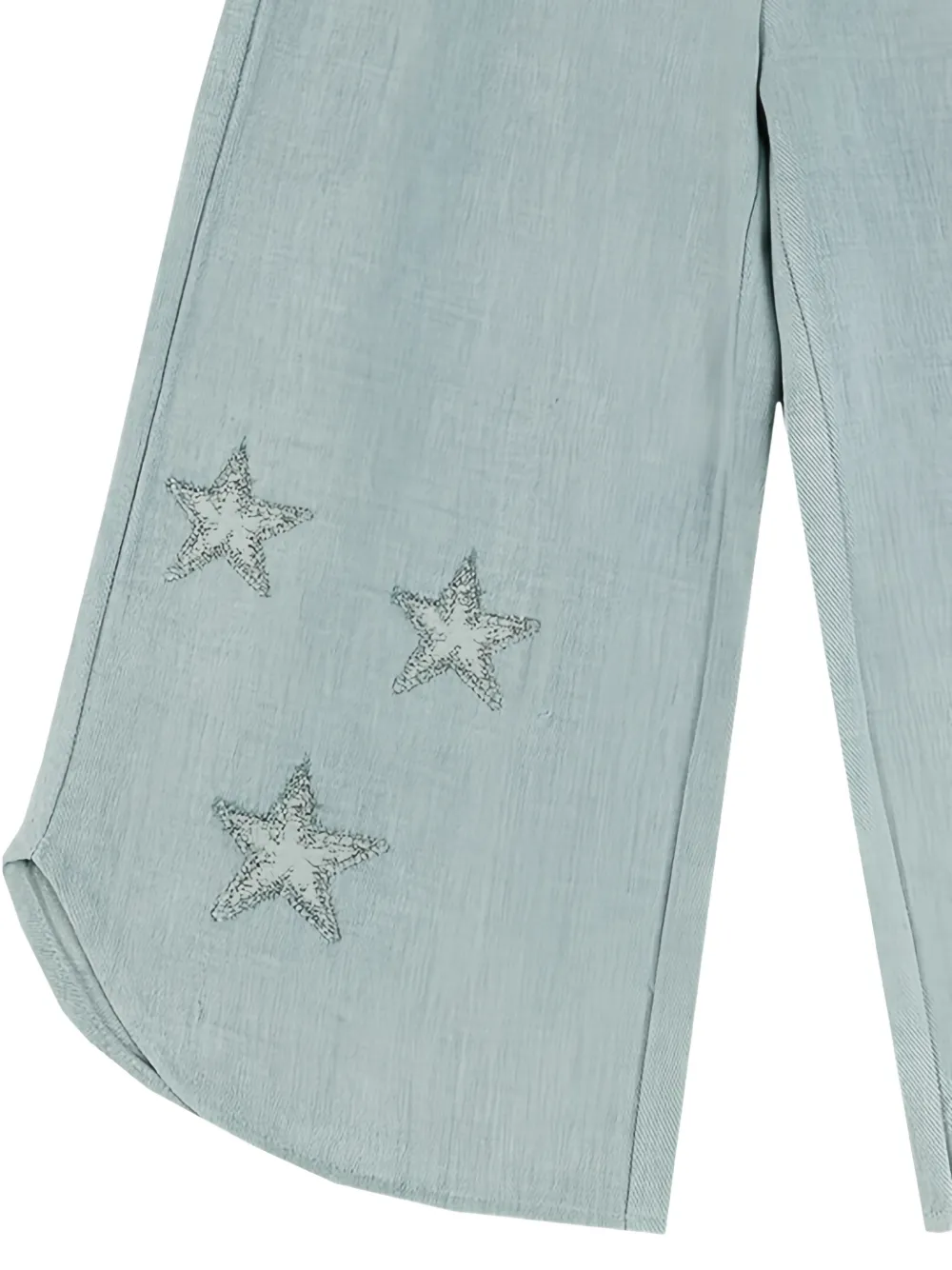 Donsje Spijkerbroek met sterrenprint Blauw