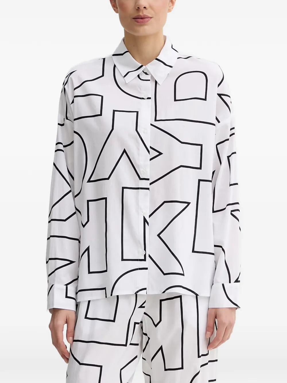 DKNY logo-print pajamas Wit