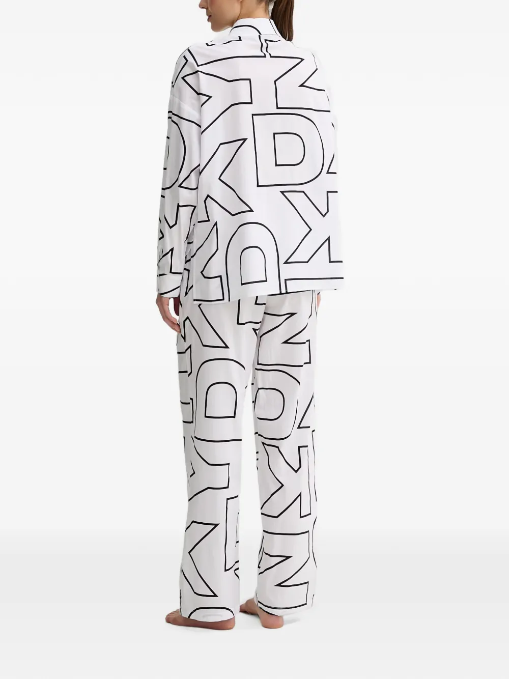 DKNY logo-print pajamas - Weiß