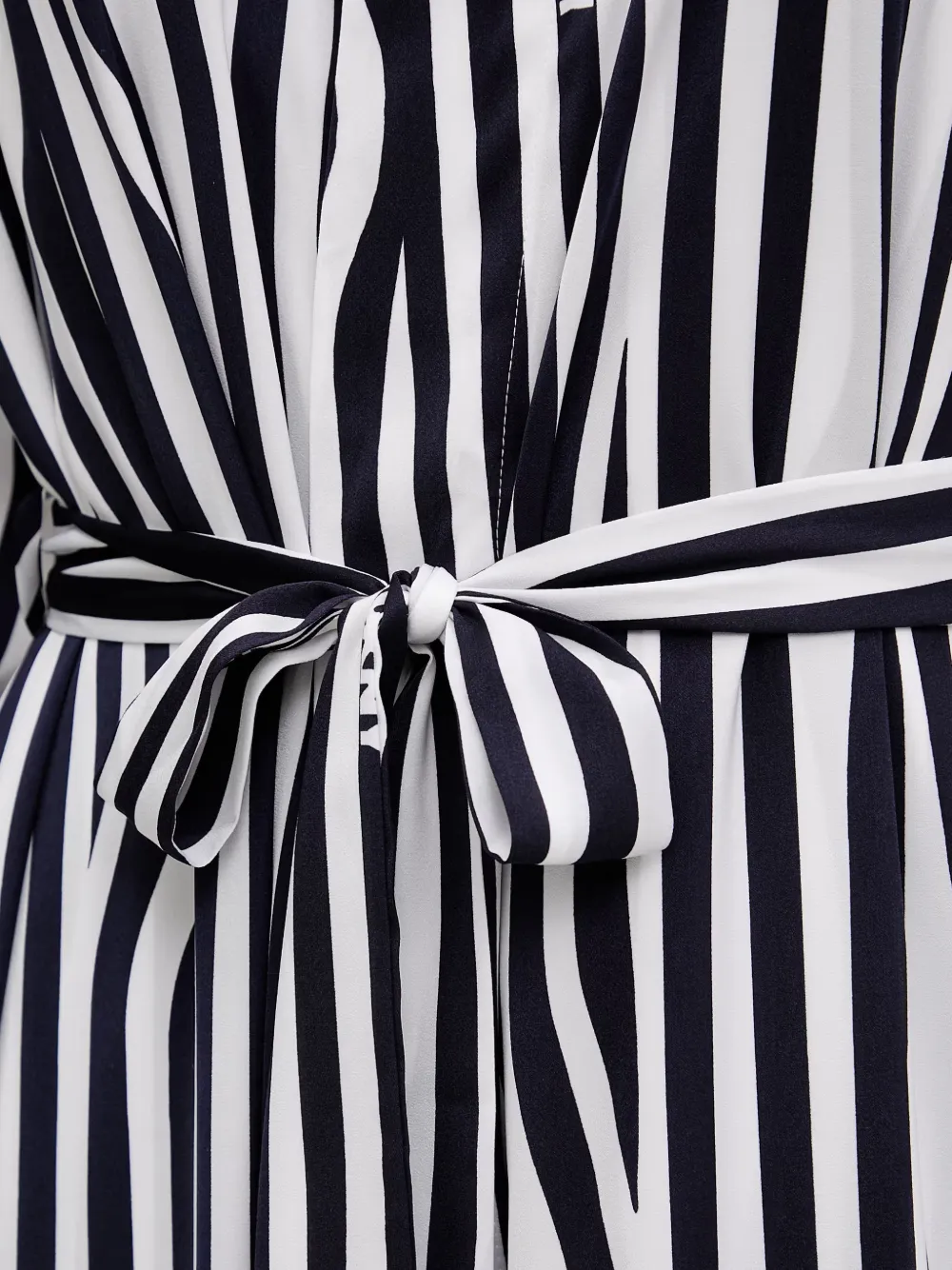 DKNY Gestreept badjas met logoprint Wit