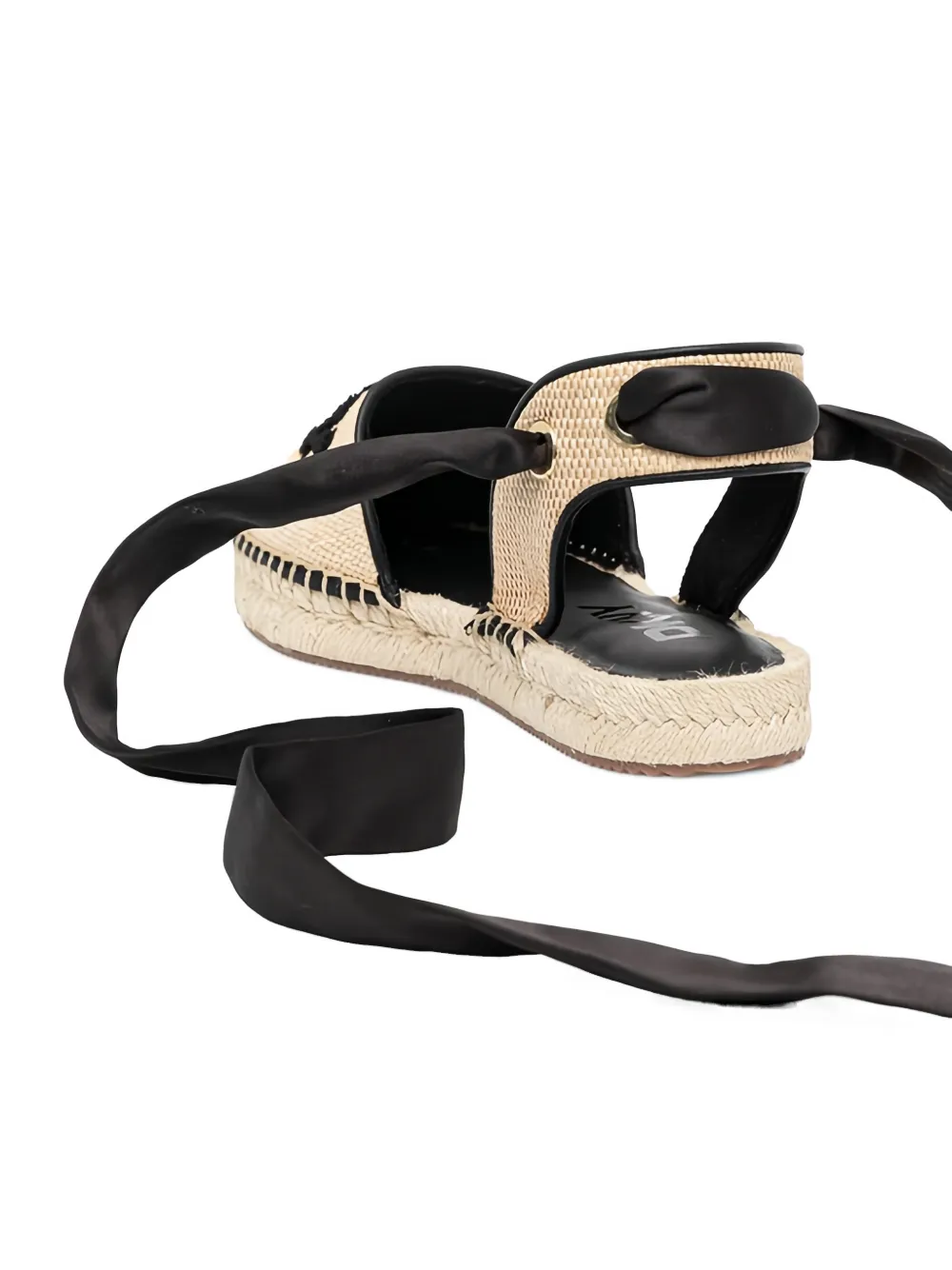 DKNY Espadrilles met borduurwerk en strik Beige