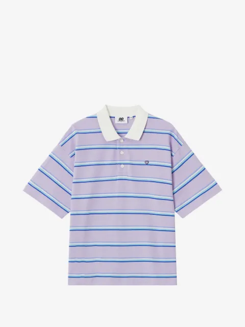 CHOCOOLATE playera tipo polo con rayas estampadas