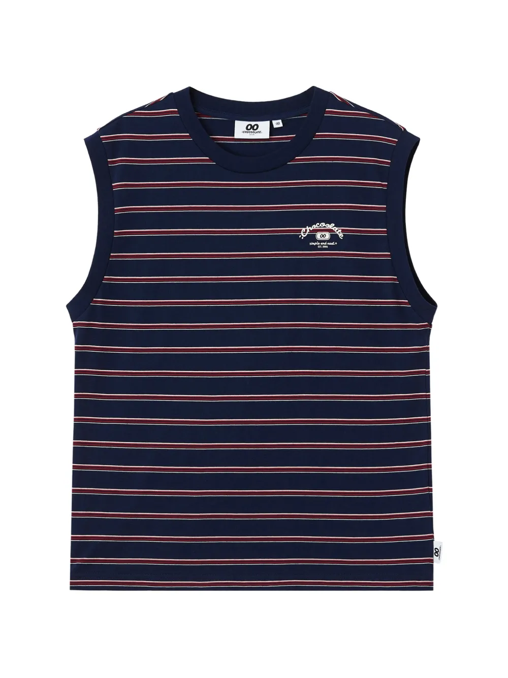 CHOCOOLATE striped sleeveless top - Blau