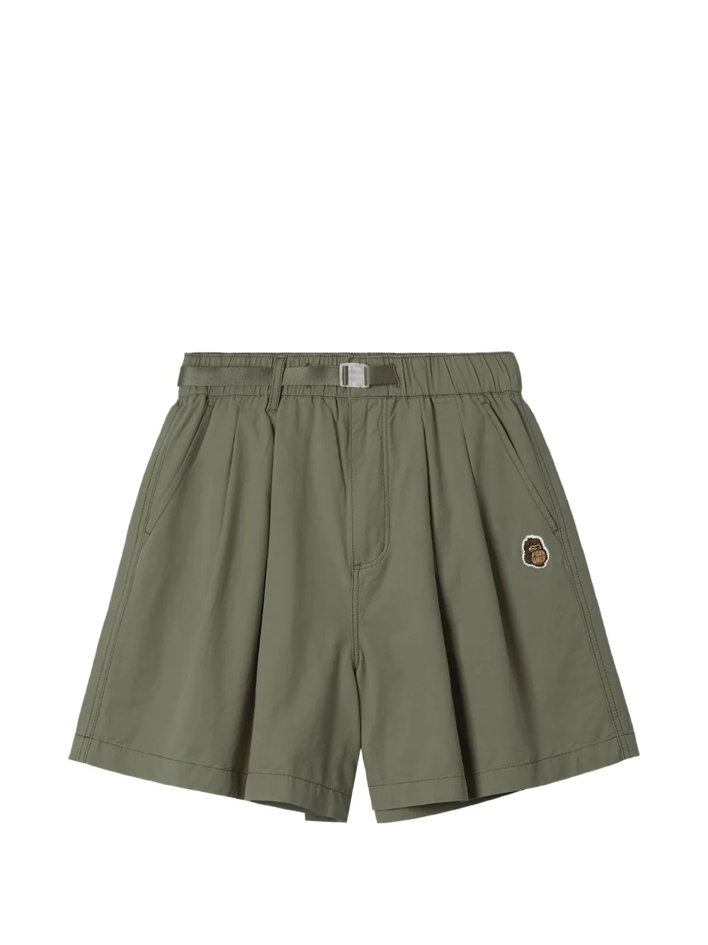 FINGERCROXX belted pleated shorts - Grün