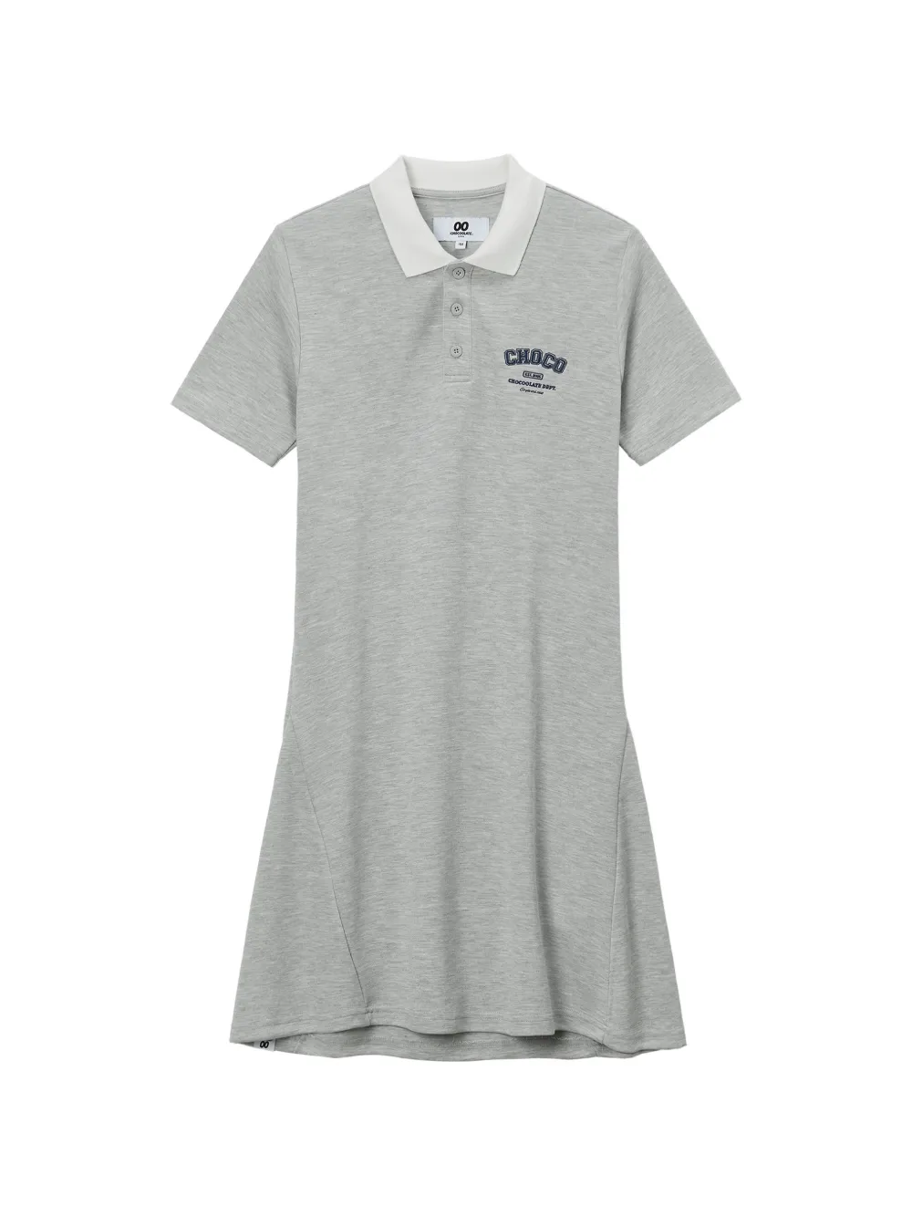 CHOCOOLATE A-line mini polo dress - Grigio