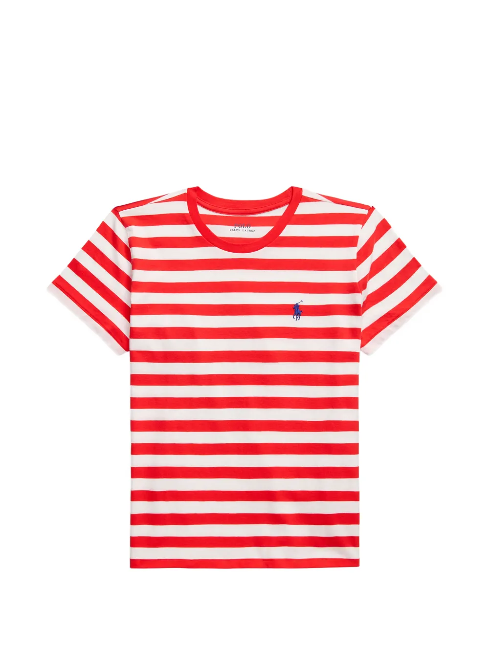 Polo Ralph Lauren T-shirt con logo a righe - Rosso