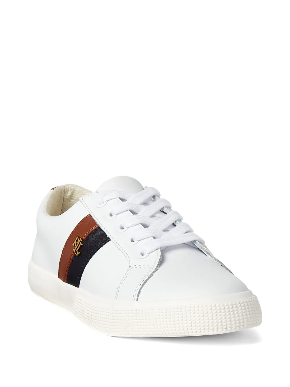 Lauren Ralph Lauren Janson II sneakers met streep en logo Wit