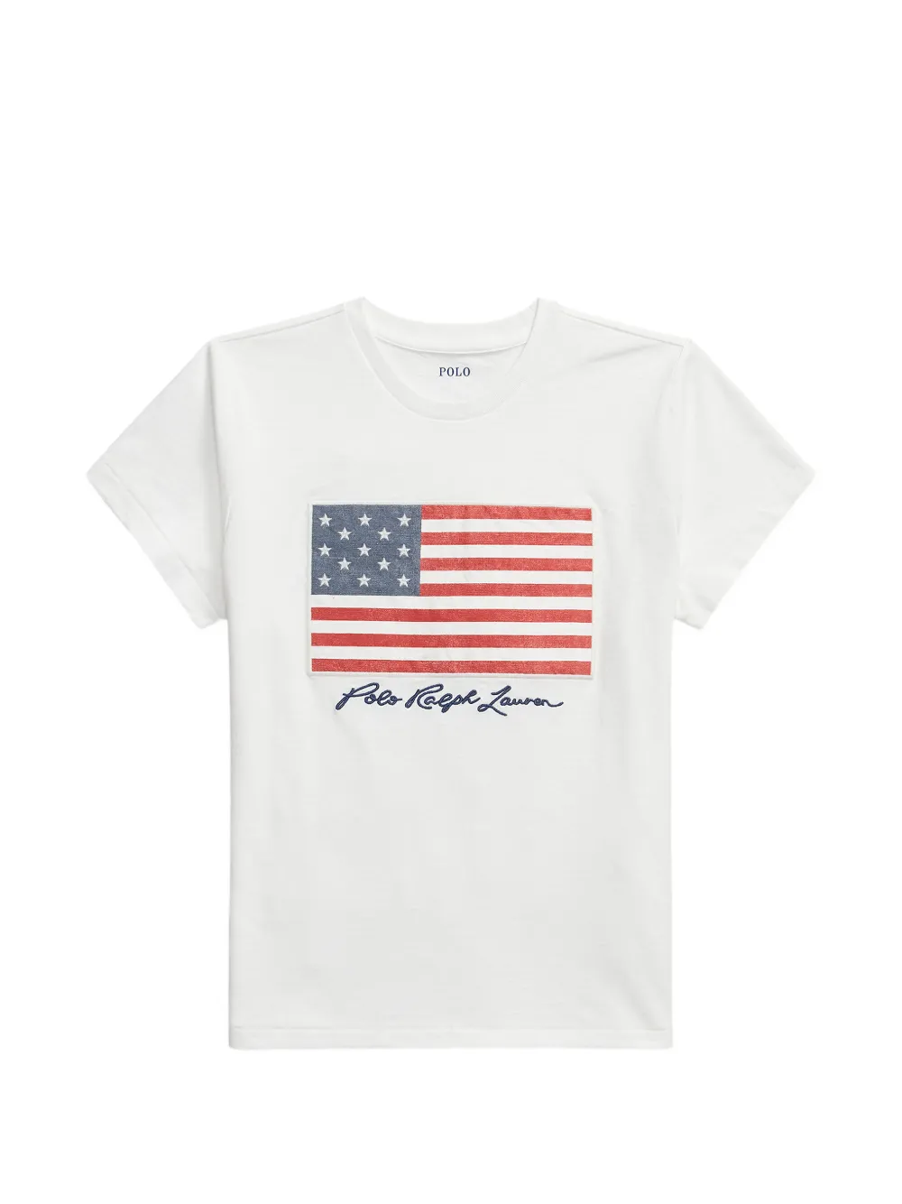 Polo Ralph Lauren T-Shirt mit Flaggenmotiv - Weiß