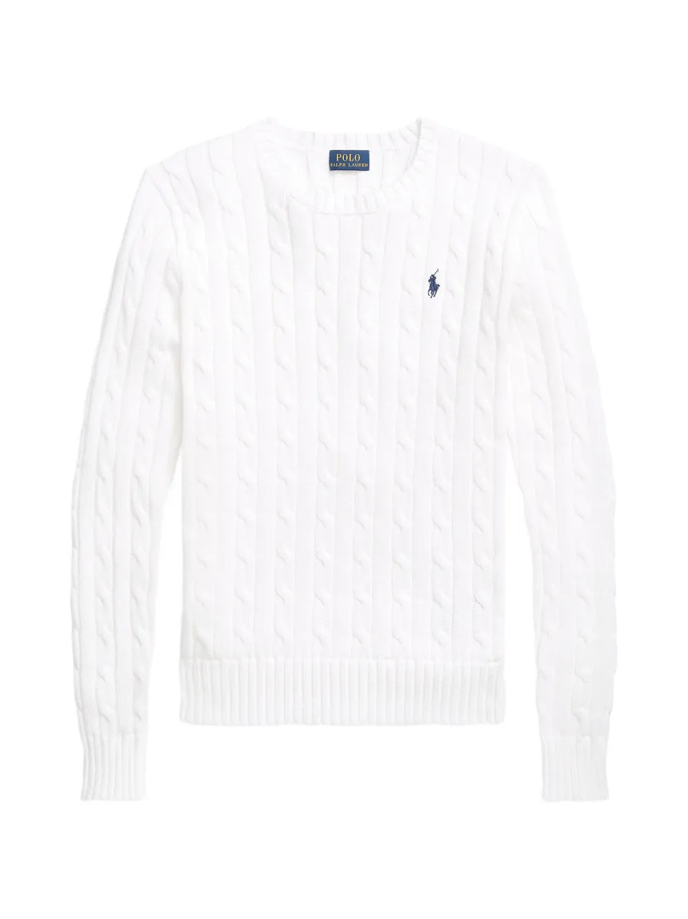 Polo Ralph Lauren Pullover mit Zopfmuster - Weiß