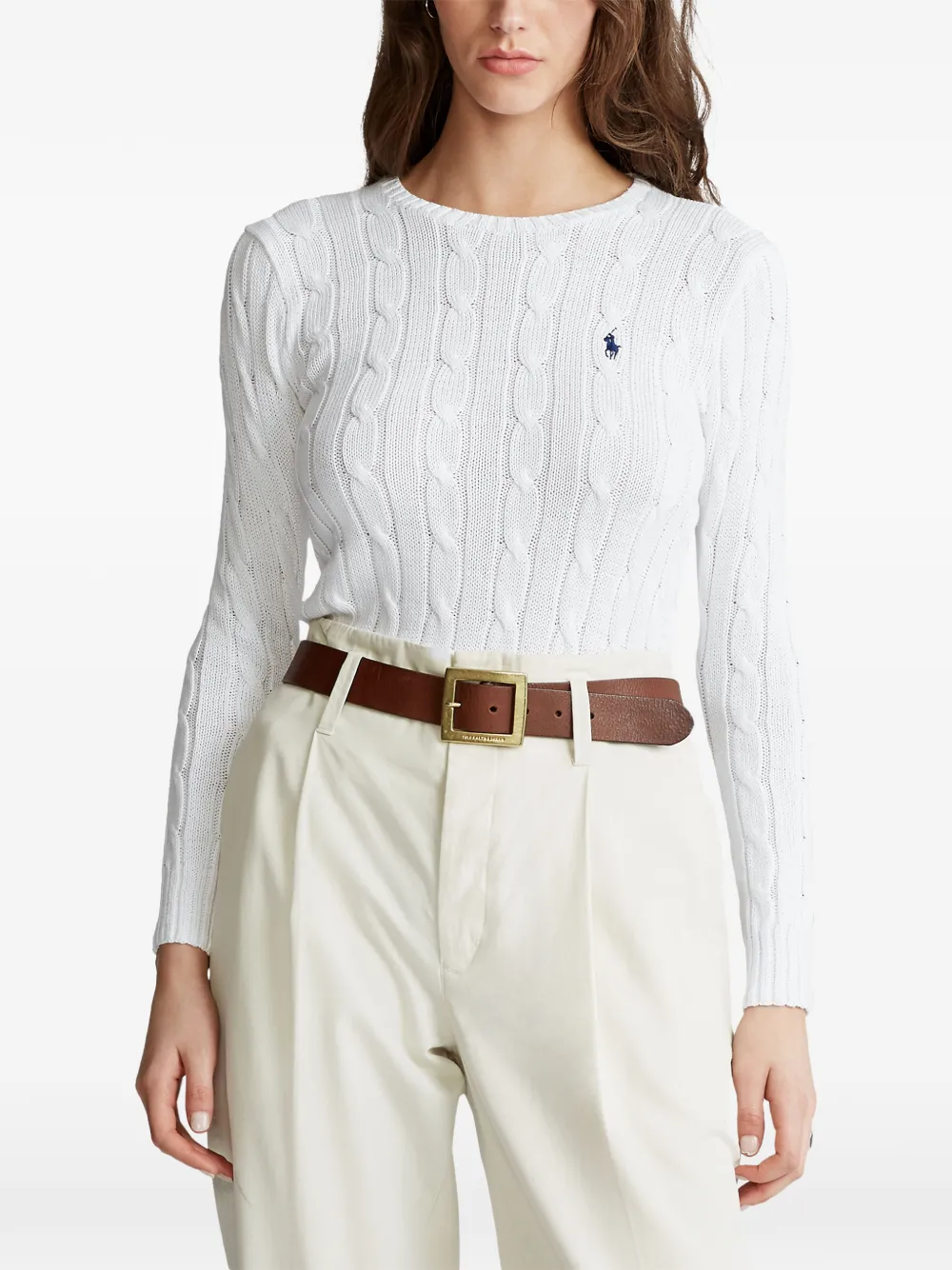 Polo Ralph Lauren Kabelgebreide trui Wit