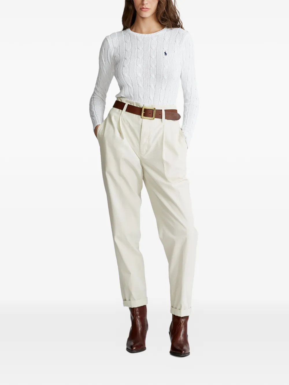 Polo Ralph Lauren Kabelgebreide trui Wit