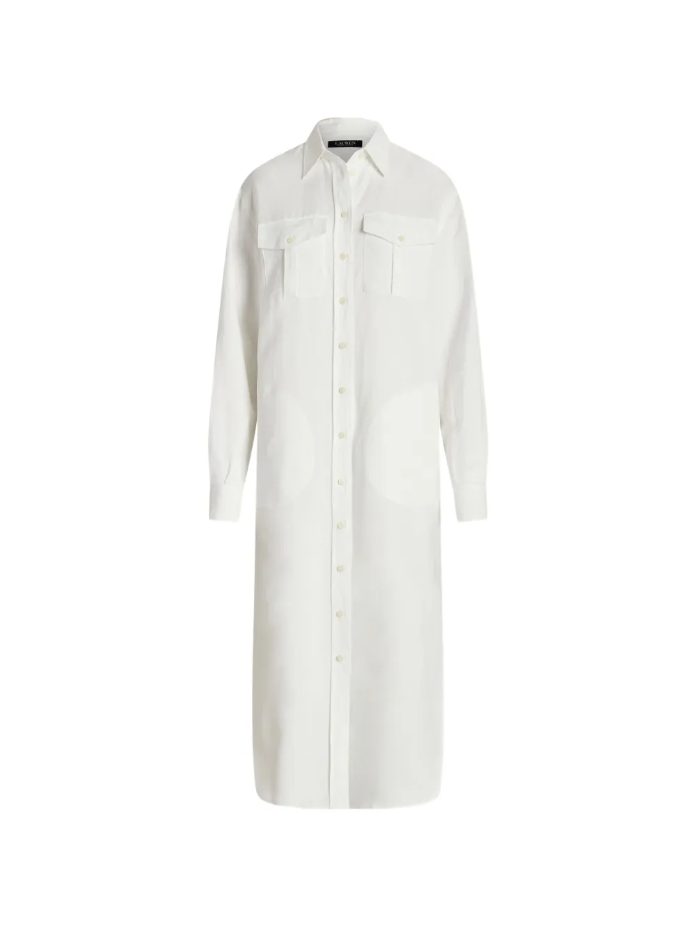 Polo Ralph Lauren Abito midi a maniche lunghe - Bianco