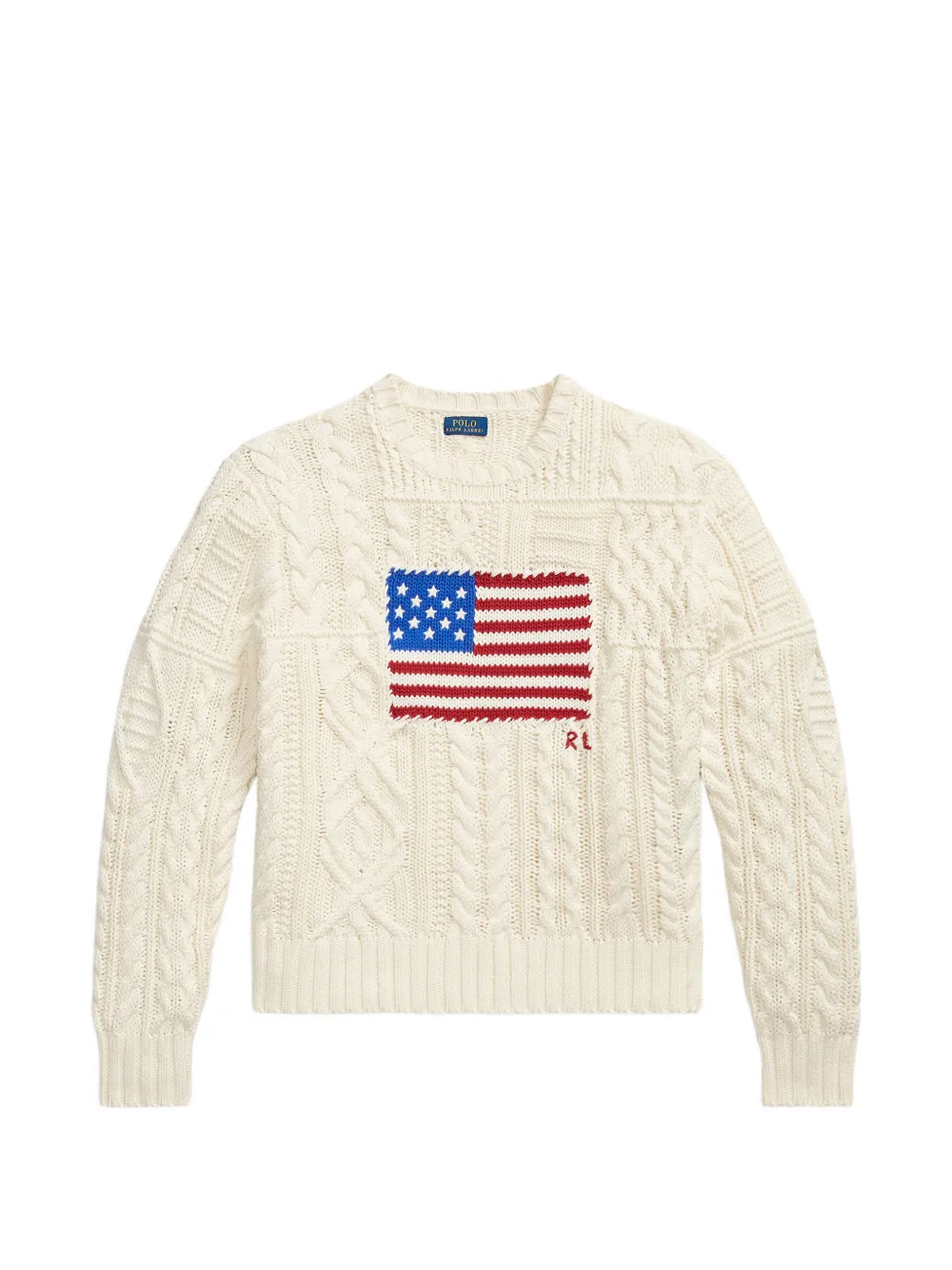 Polo Ralph Lauren cable-knit flag sweater - Toni neutri