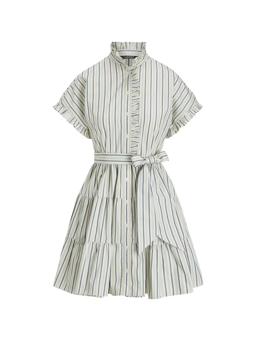 Polo Ralph Lauren striped ruffled dress - Nude