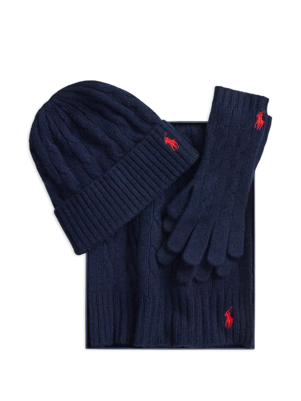 Polo Ralph Lauren Set con sciarpa (3 pezzi) - Blu