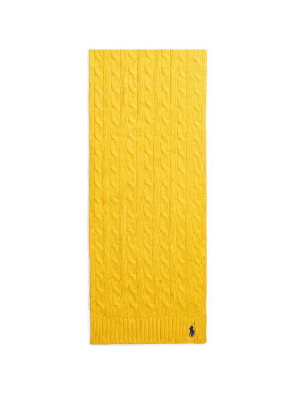 Polo Ralph Lauren Cable-knit Scarf in Yellow