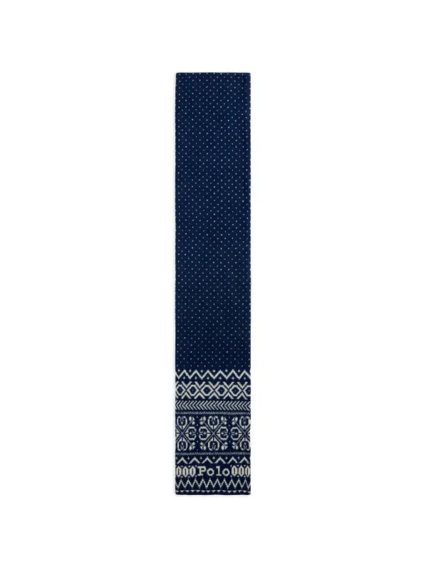 Polo Ralph Lauren Fair Isle Motif Scarf in Blue