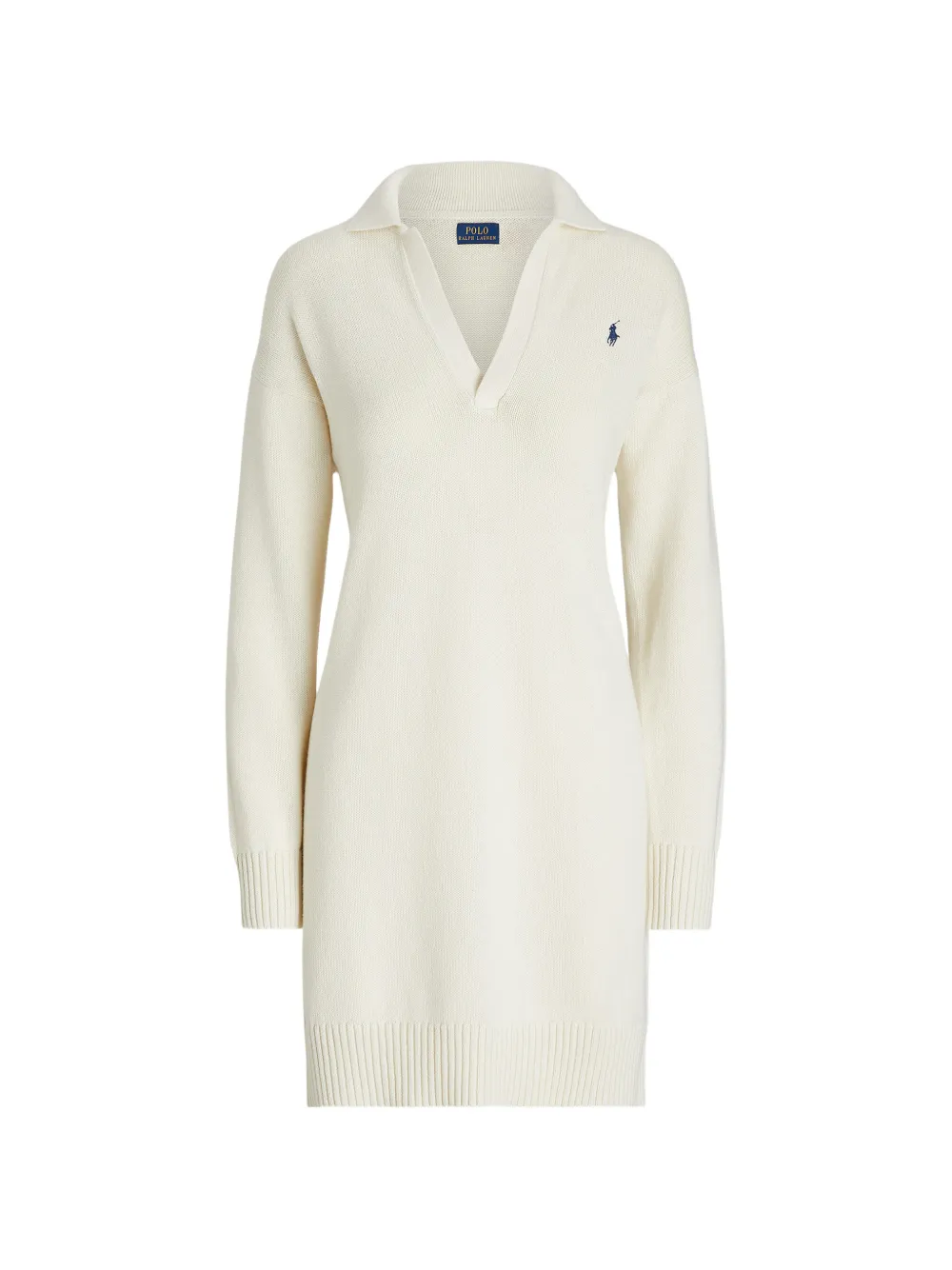 Polo Ralph Lauren V-neck Collared Mini Dress In Brown