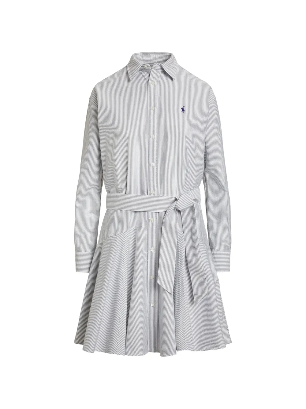 Polo Ralph Lauren stripe tie-waist midi dress - Weiß