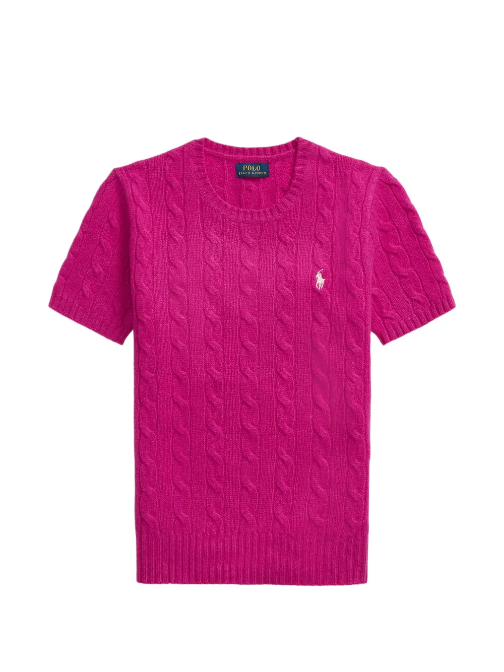 Polo Ralph Lauren Cable Knit Short-sleeve Sweater In Pattern