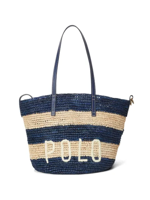 Polo Ralph Lauren striped embroidered tote bag