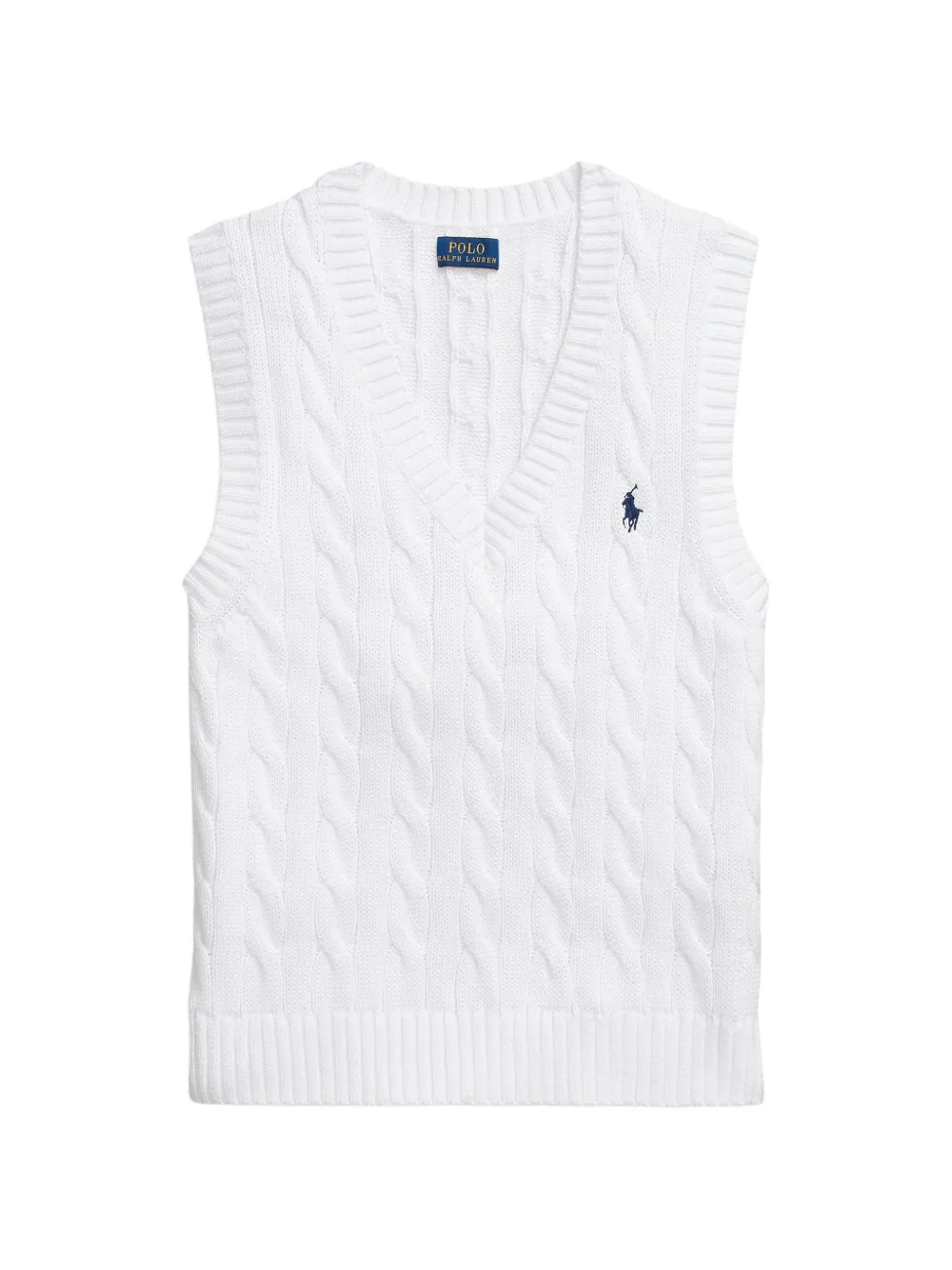 Polo Ralph Lauren cable-knit V-neck vest - Bianco