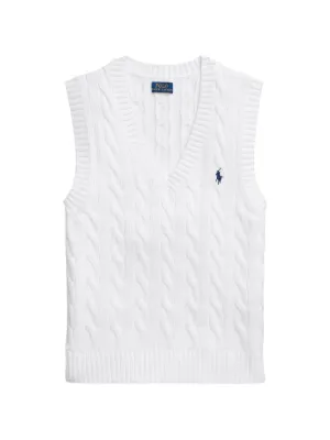 Polo Ralph Lauren ケーブルニット ノースリーブトップ | ニュートラル