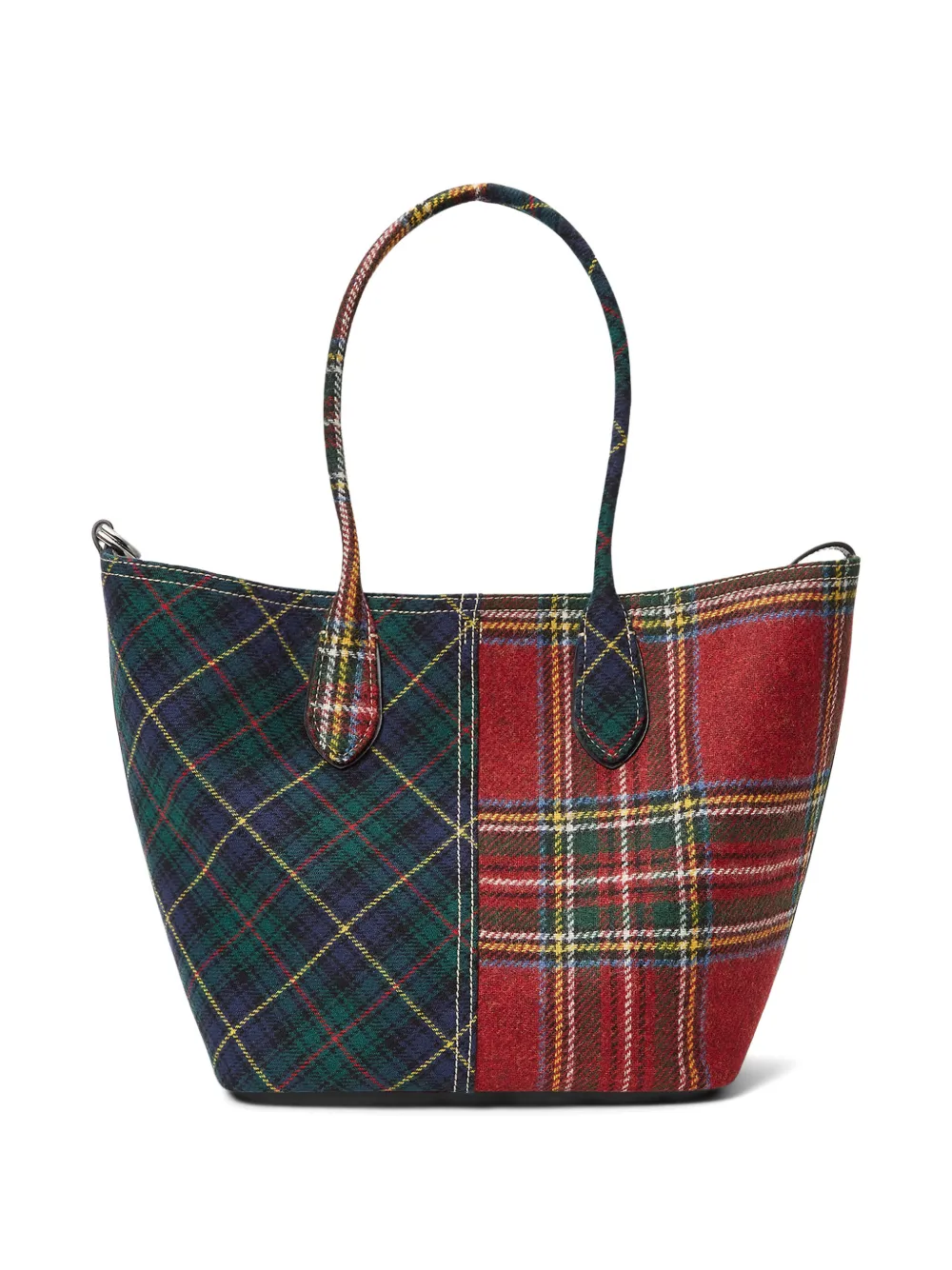 Polo Ralph Lauren Tweekleurige shopper met tartan ruit Rood