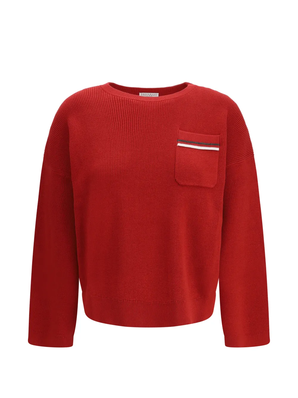 Brunello Cucinelli patch-pocket sweater - Rosso