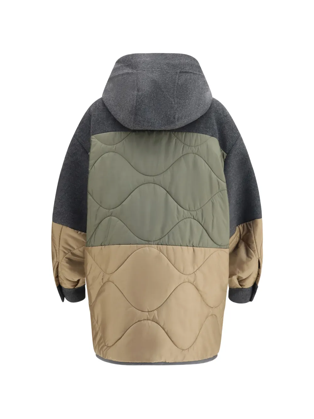  Weekend Max Mara Ossola Hooded Quilted Coat - Grey 