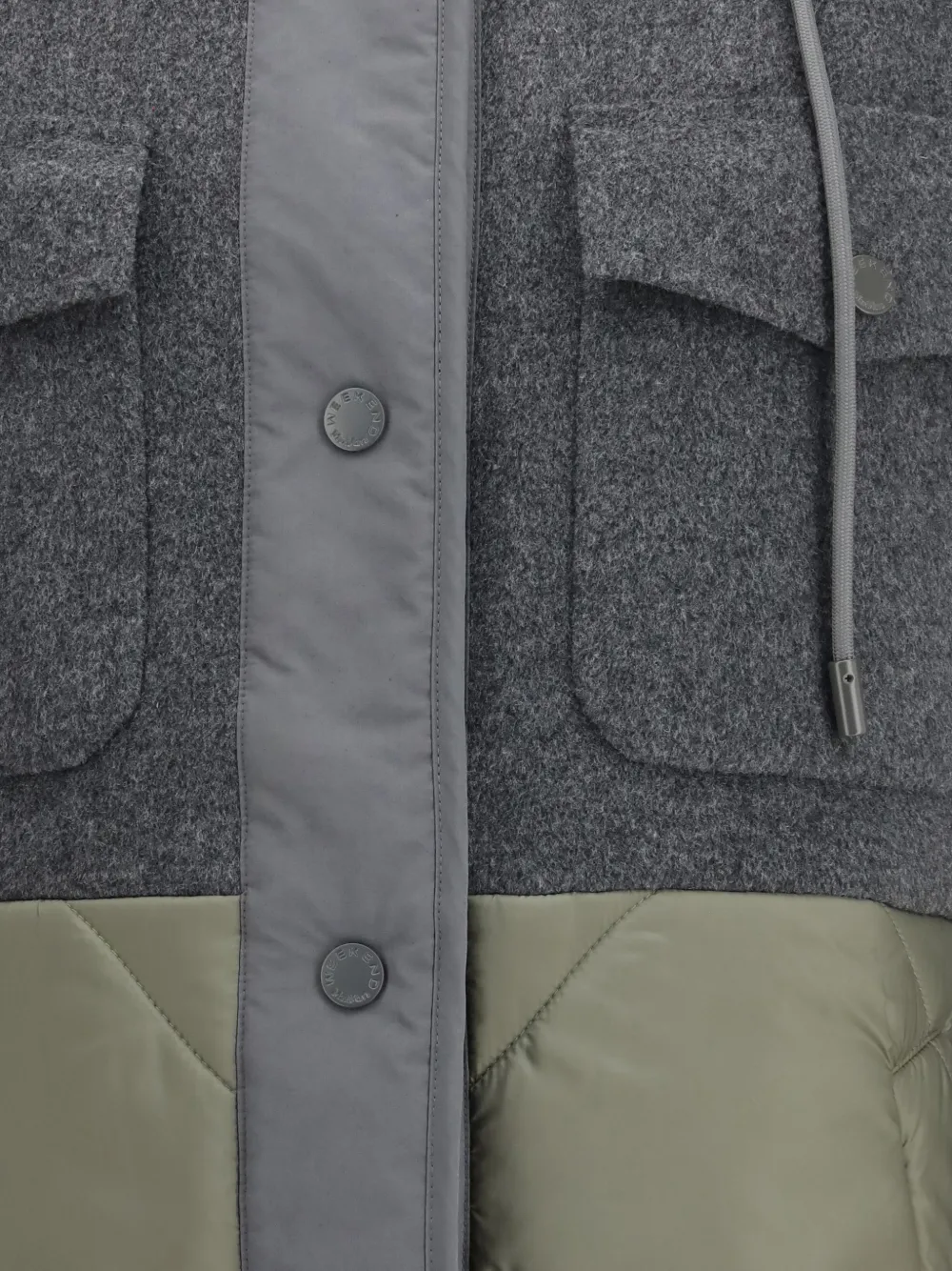  Weekend Max Mara Ossola Hooded Quilted Coat - Grey 