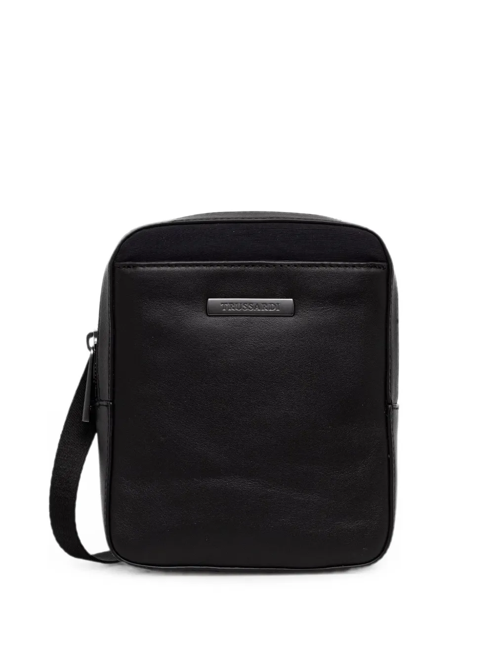 Trussardi small Travel logo-plaque messenger bag - Nero