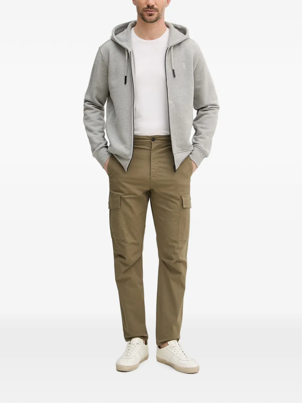 Trussardi Hoodie met geborduurd logo Grijs