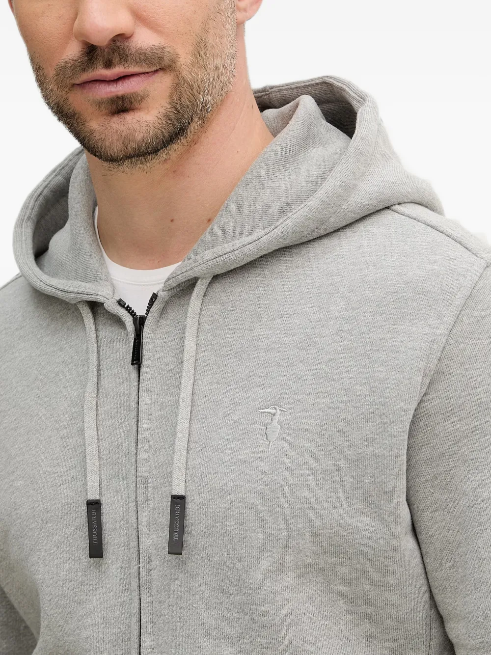Trussardi Hoodie met geborduurd logo Grijs