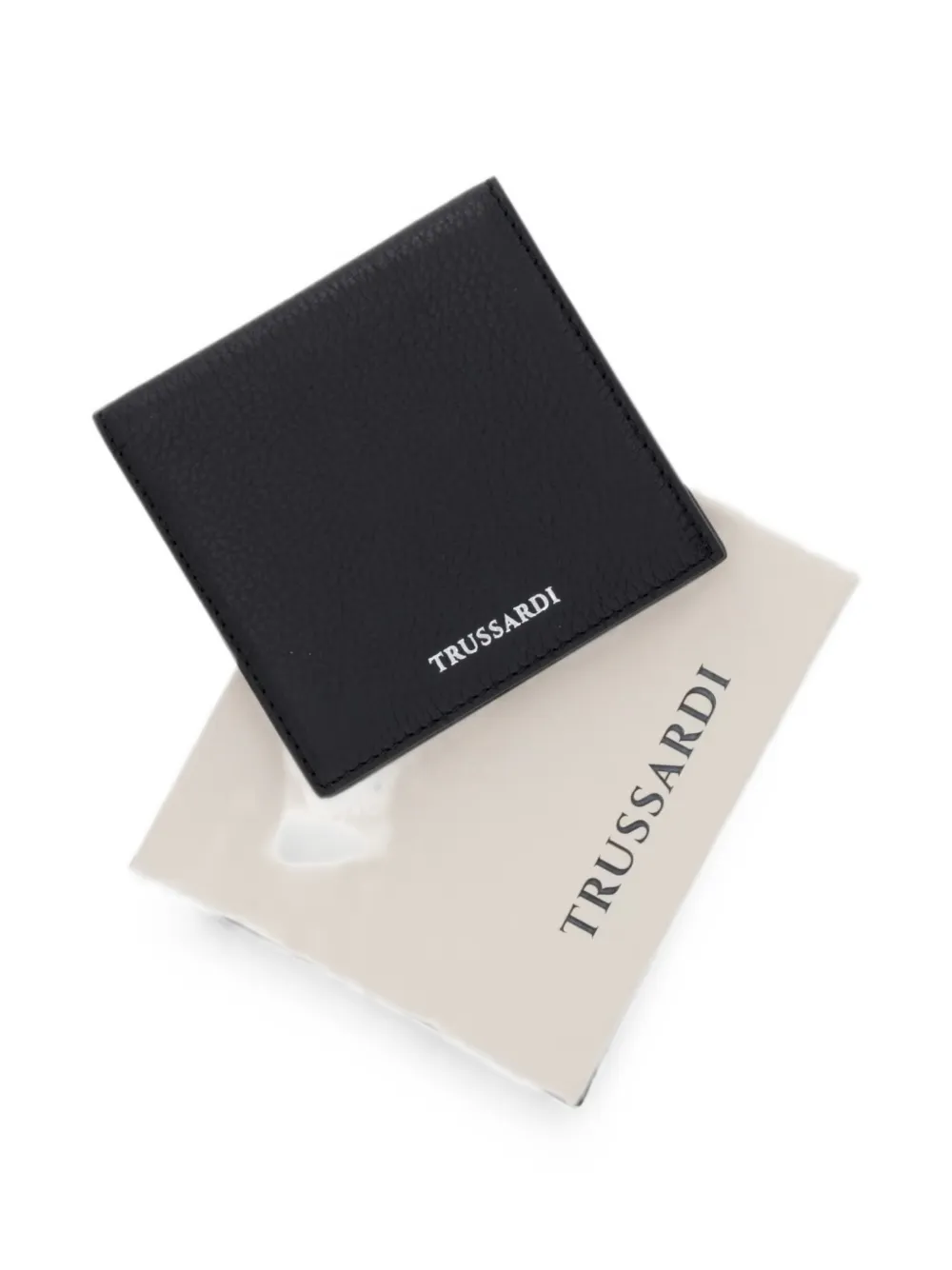 Trussardi Portemonnee met textuur Zwart