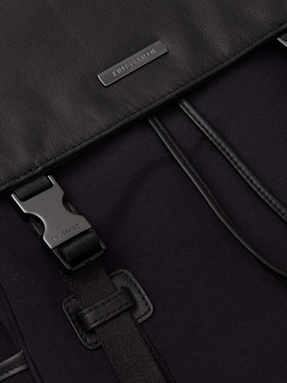 Trussardi Travel rugzak met gespsluiting Zwart