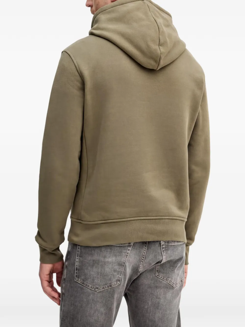 Trussardi Sweater met grafische print en capuchon Groen