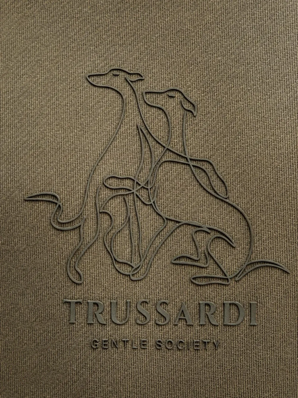 Trussardi Sweater met grafische print en capuchon Groen