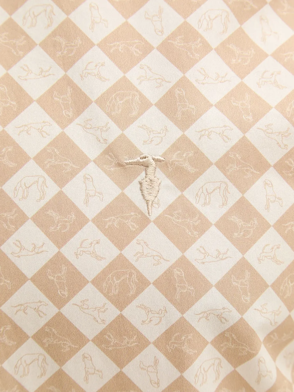 Trussardi Geruit overhemd Beige