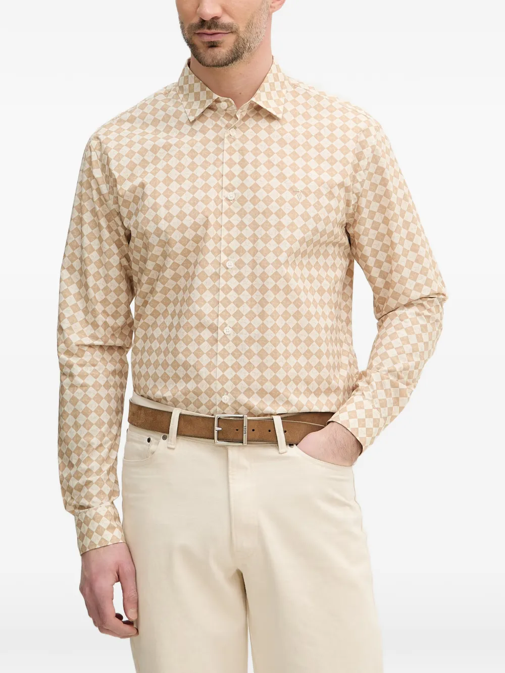 Trussardi Camicia a quadri - Toni neutri